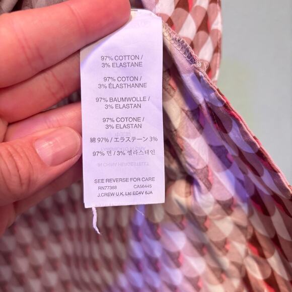 ⭐️ 3/$21 ⭐️ J. Crew Women’s Red Pink Sleeveless Geometric Boxy Blouse Size 10 - Picture 5 of 9